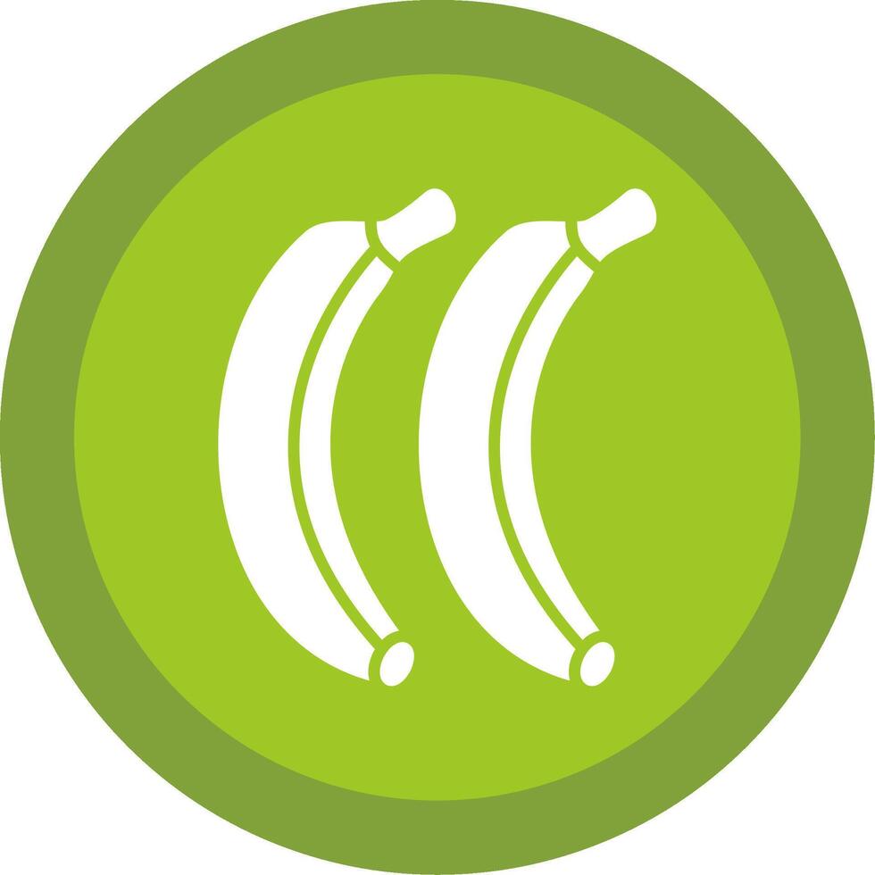 bananas glifo multi circulo icono vector