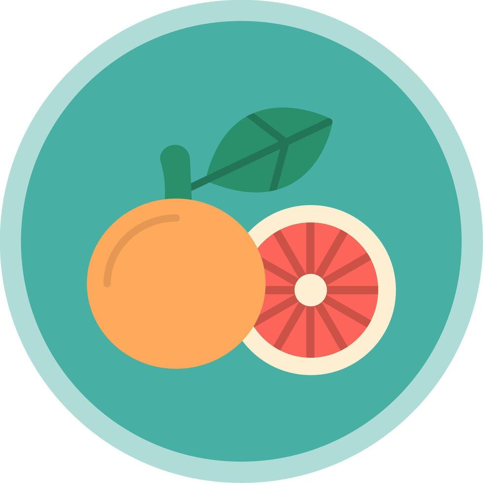 Grapefruit Flat Multi Circle Icon vector