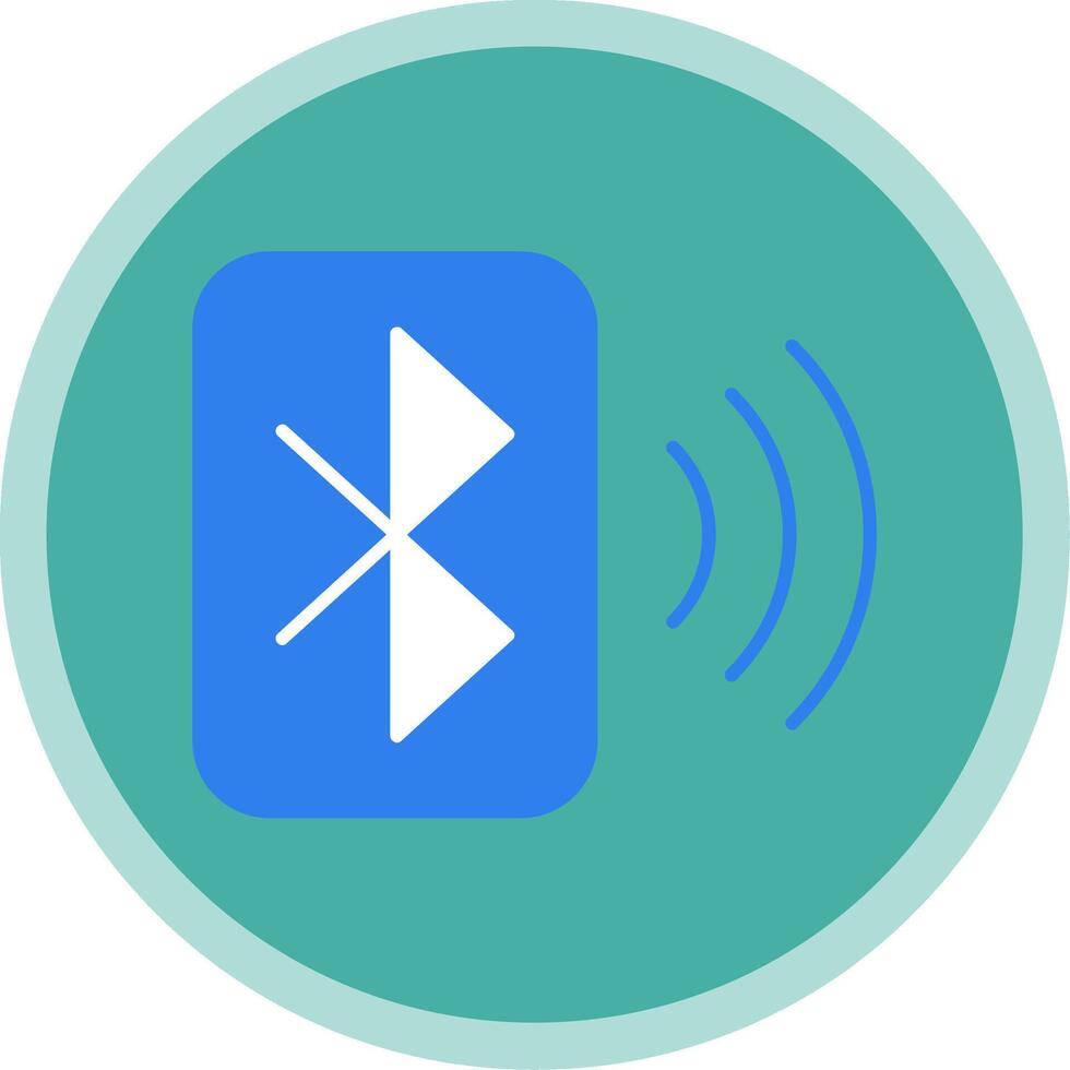 Bluetooth Flat Multi Circle Icon vector