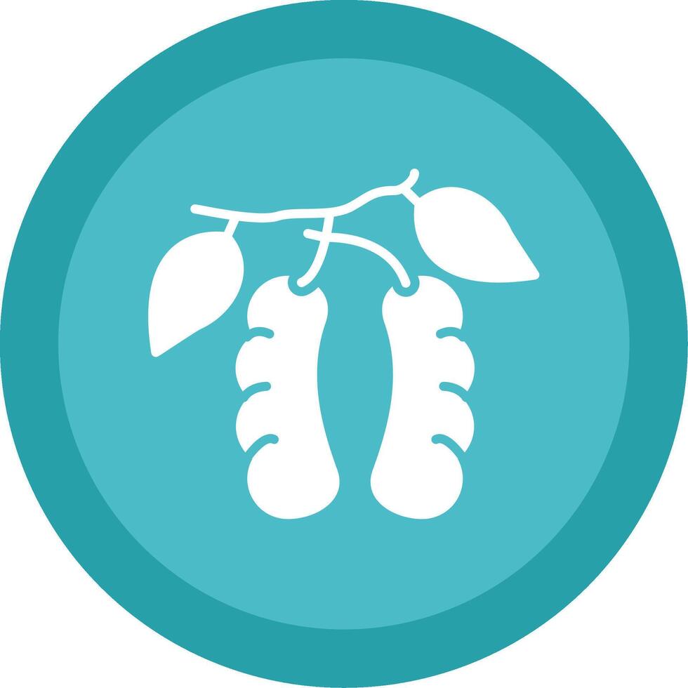 Tamarind Glyph Multi Circle Icon vector