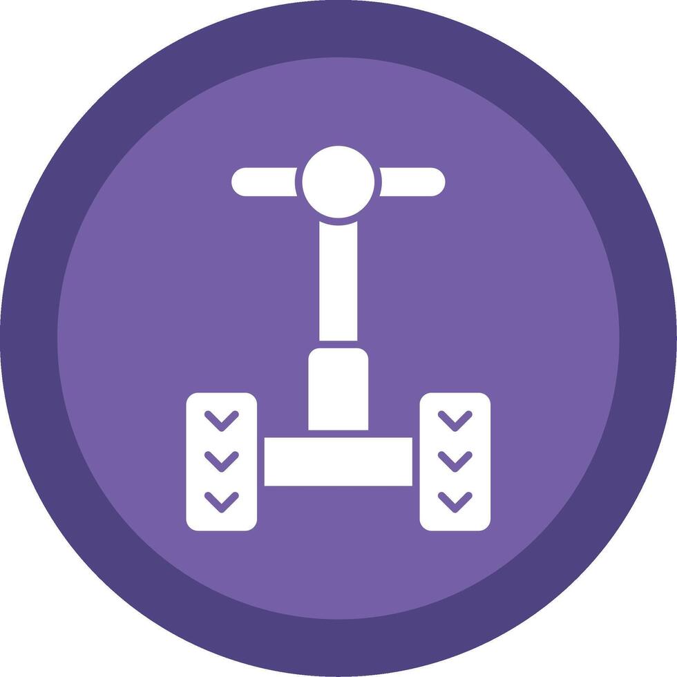 Segway Glyph Multi Circle Icon vector