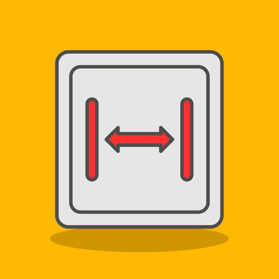 Size Filled Shadow Icon vector