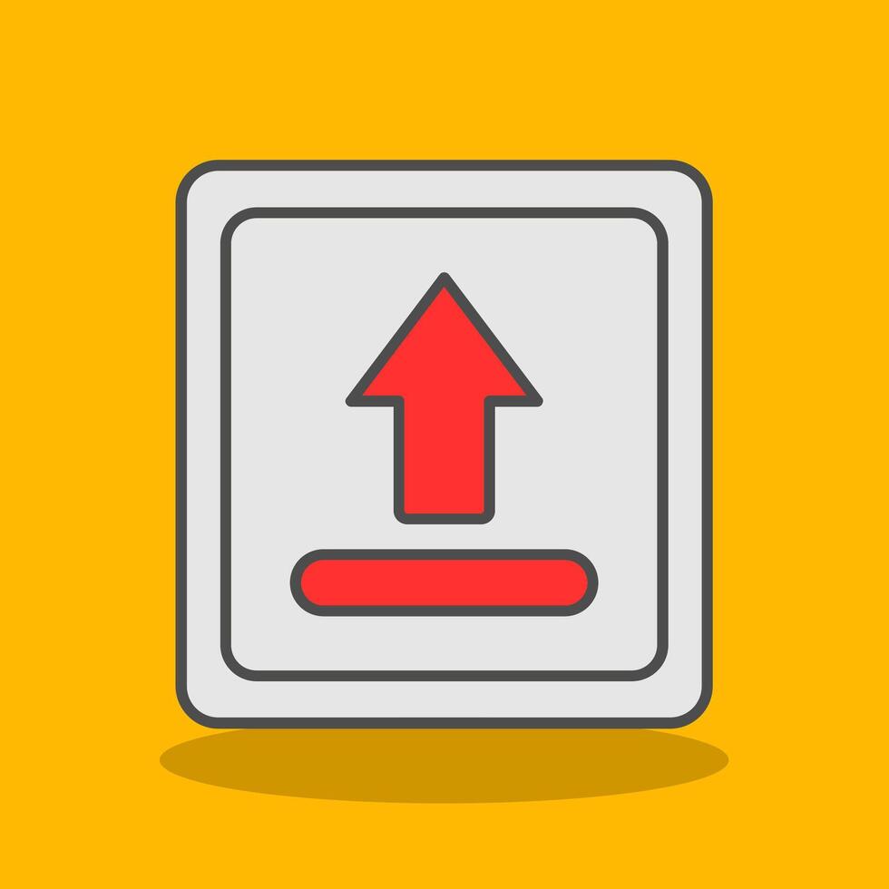 Uploading Filled Shadow Icon vector