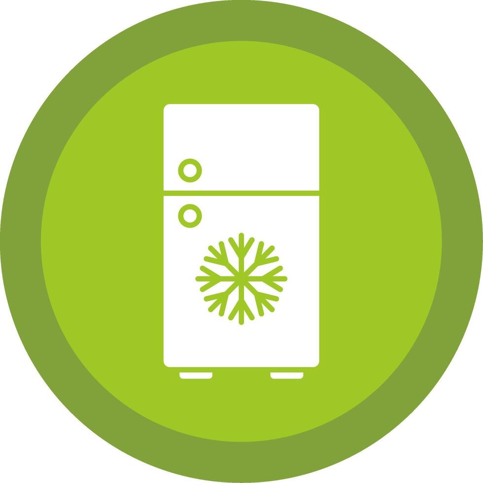 Refrigerator Glyph Multi Circle Icon vector