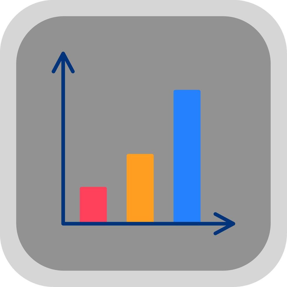 Growth Flat Round Corner Icon vector