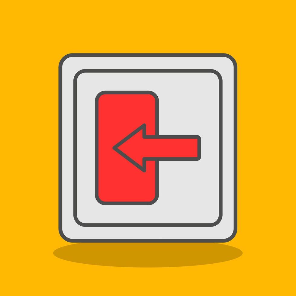Log In Filled Shadow Icon vector