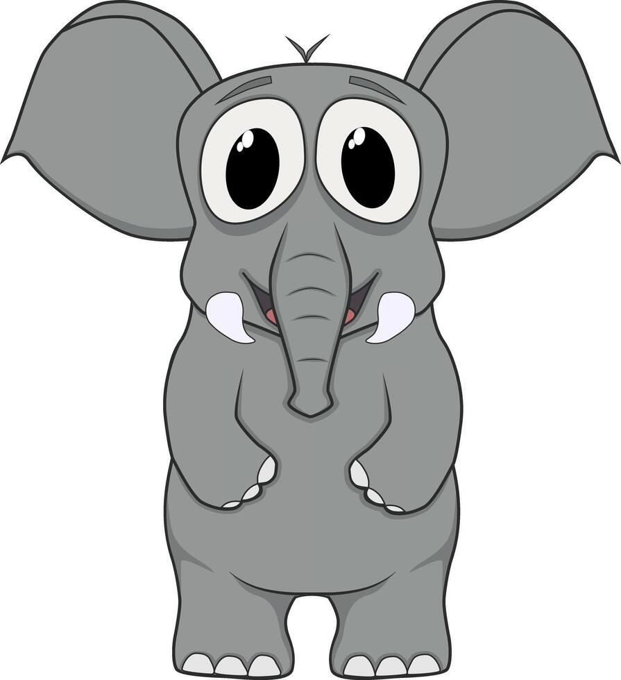 an elephant with big eyes and a big nose vector