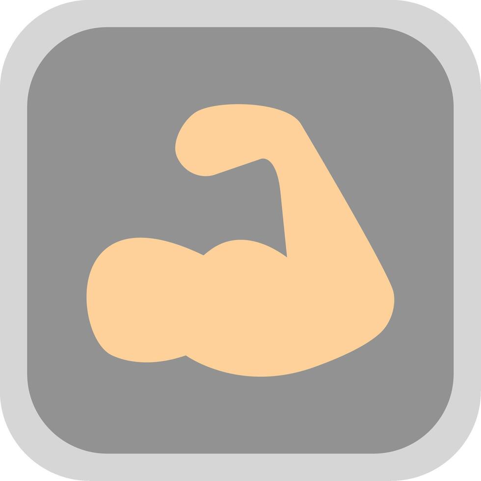 Strength Flat Round Corner Icon vector