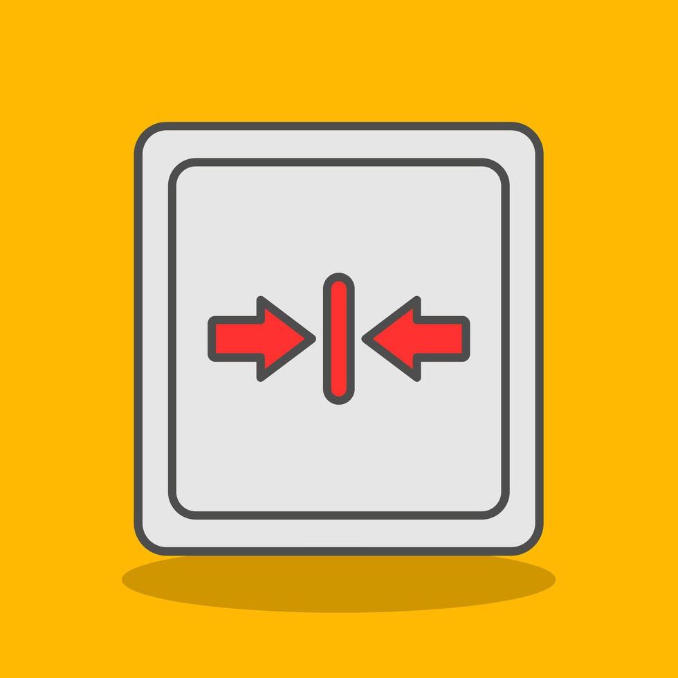 Minimize Filled Shadow Icon vector