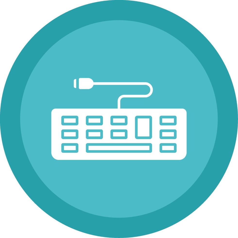 Keyboard Glyph Multi Circle Icon vector