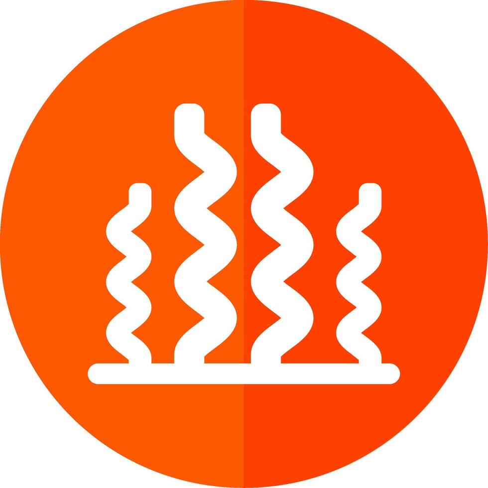 Seaweed Glyph Red Circle Icon vector