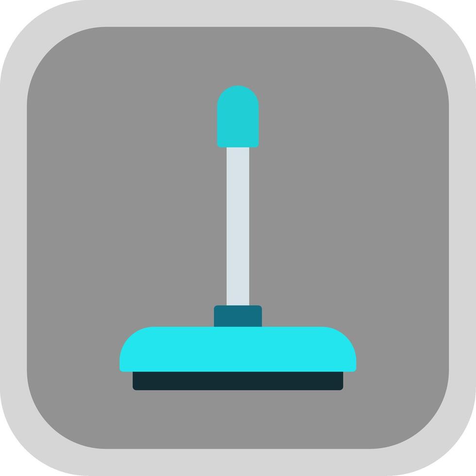 Floor Wiper Flat Round Corner Icon vector
