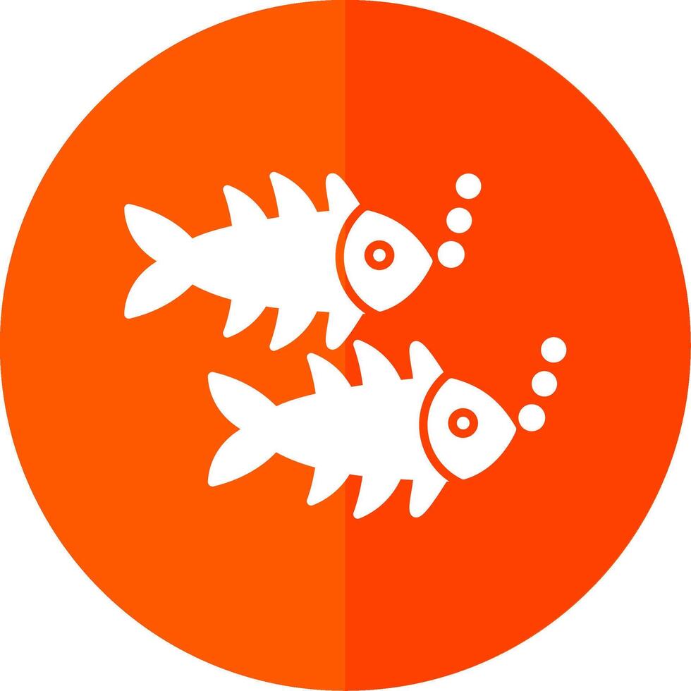 bacalao glifo rojo circulo icono vector