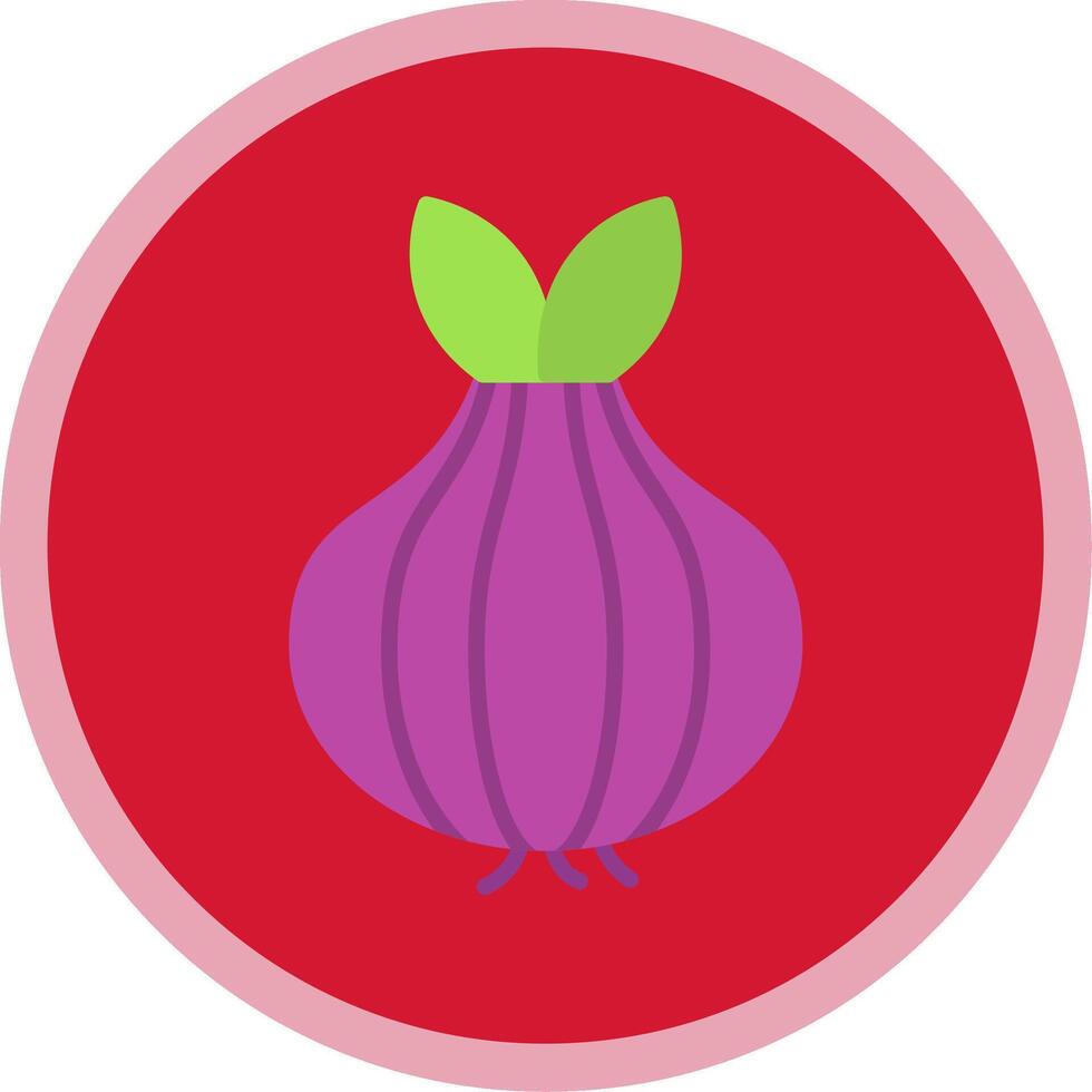 Onion Flat Multi Circle Icon vector