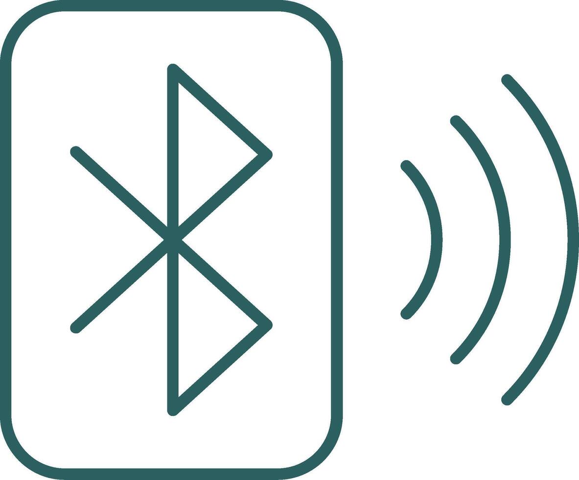 Bluetooth Line Gradient Round Corner Icon vector