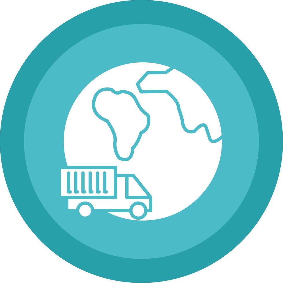 Travel Glyph Multi Circle Icon vector