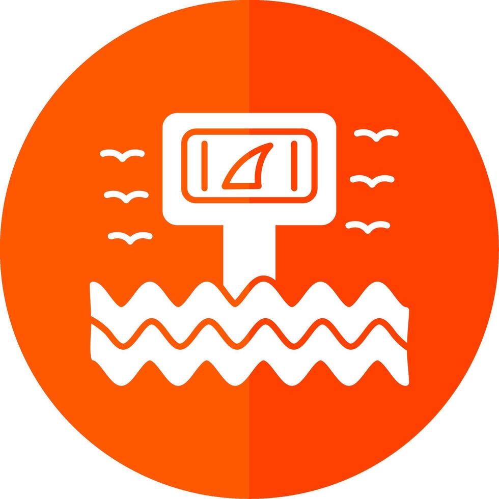 Warning Sign Glyph Red Circle Icon vector