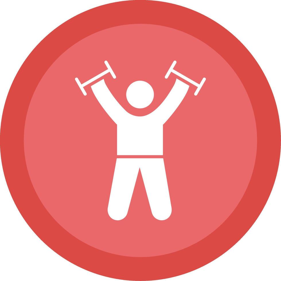Exercise Glyph Multi Circle Icon vector