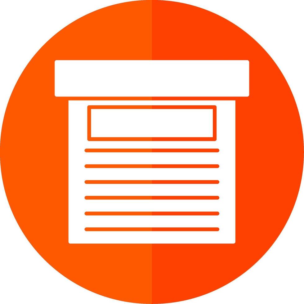 Storage Box Glyph Red Circle Icon vector