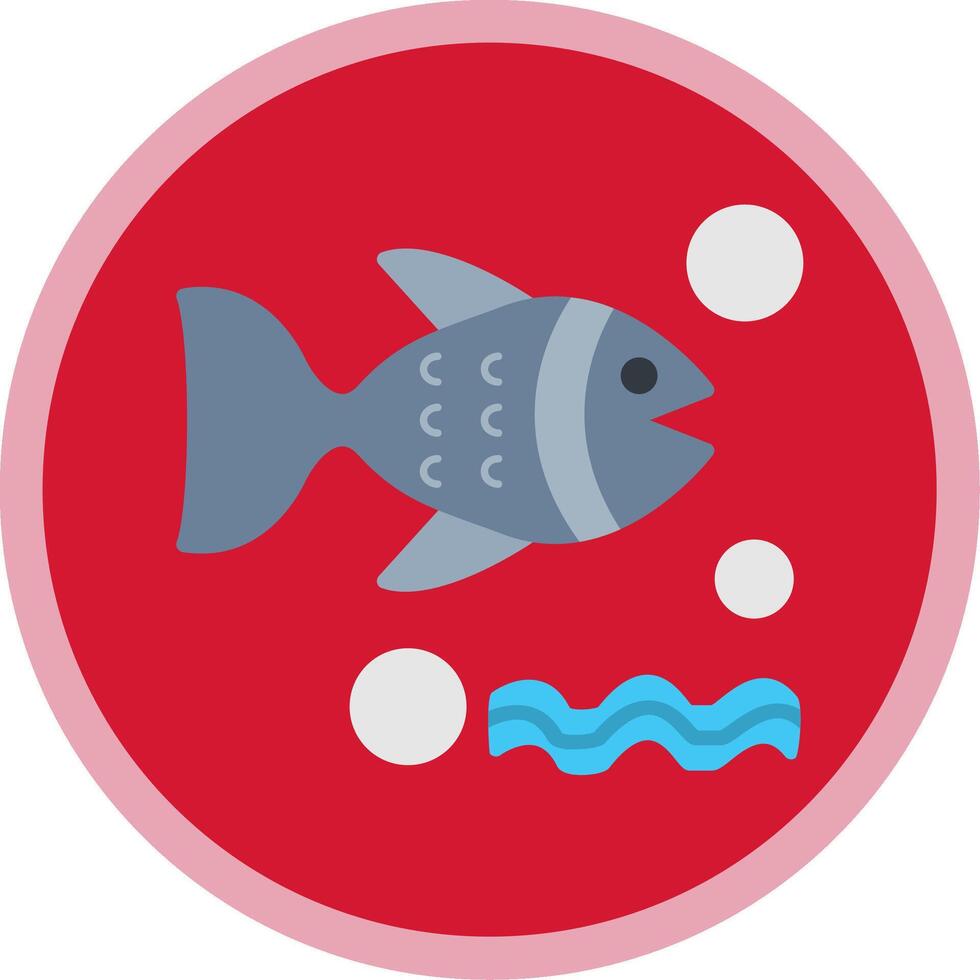 Seafood Flat Multi Circle Icon vector