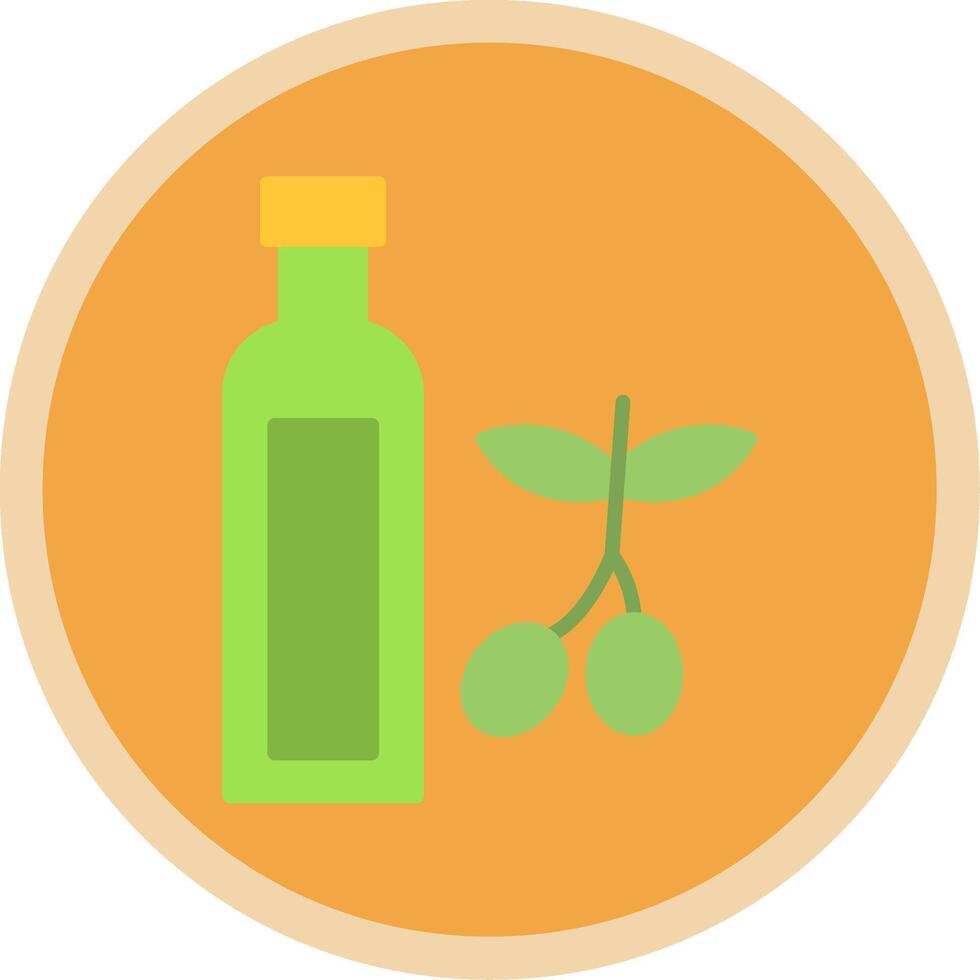 Olive Oil Flat Multi Circle Icon vector