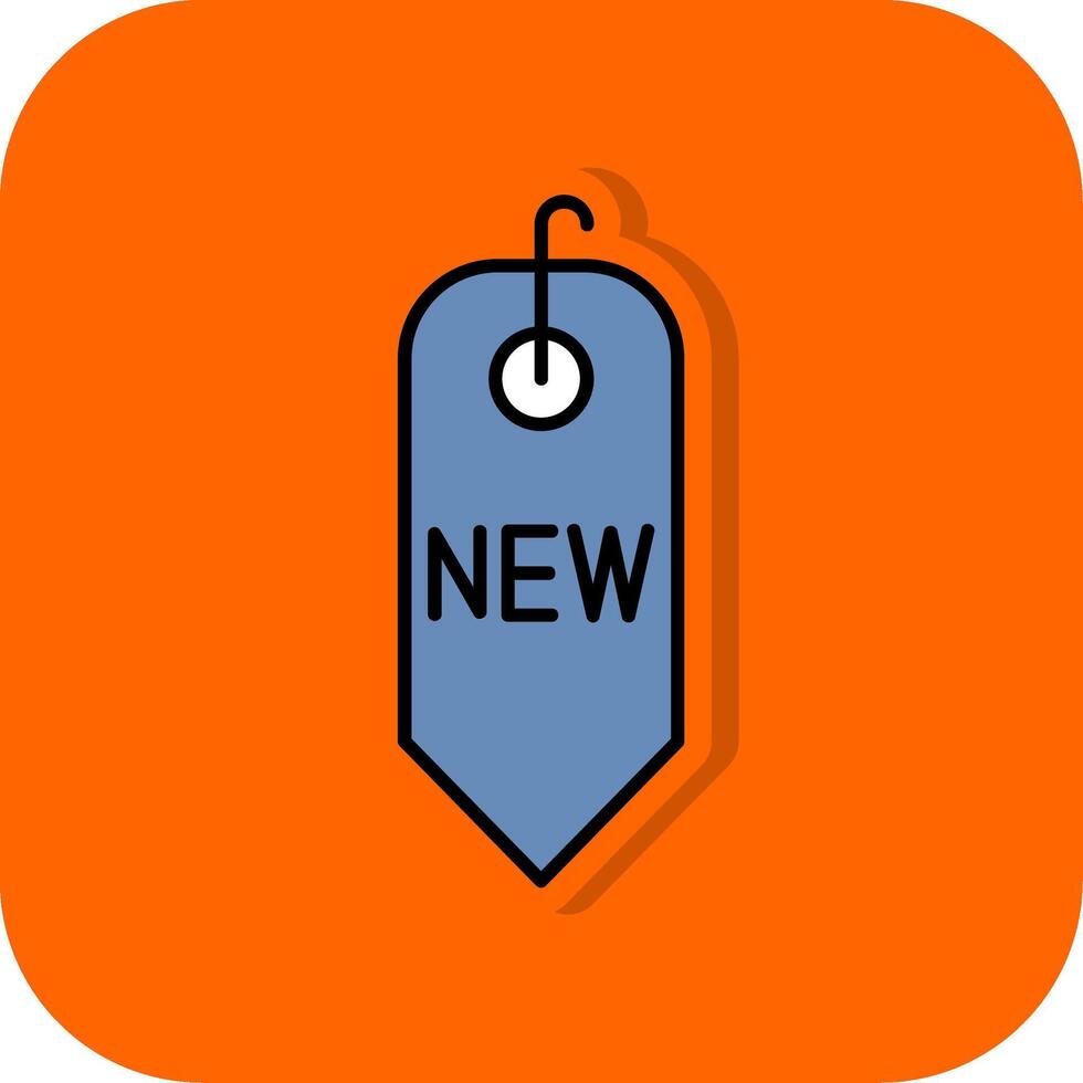 New Filled Orange background Icon vector