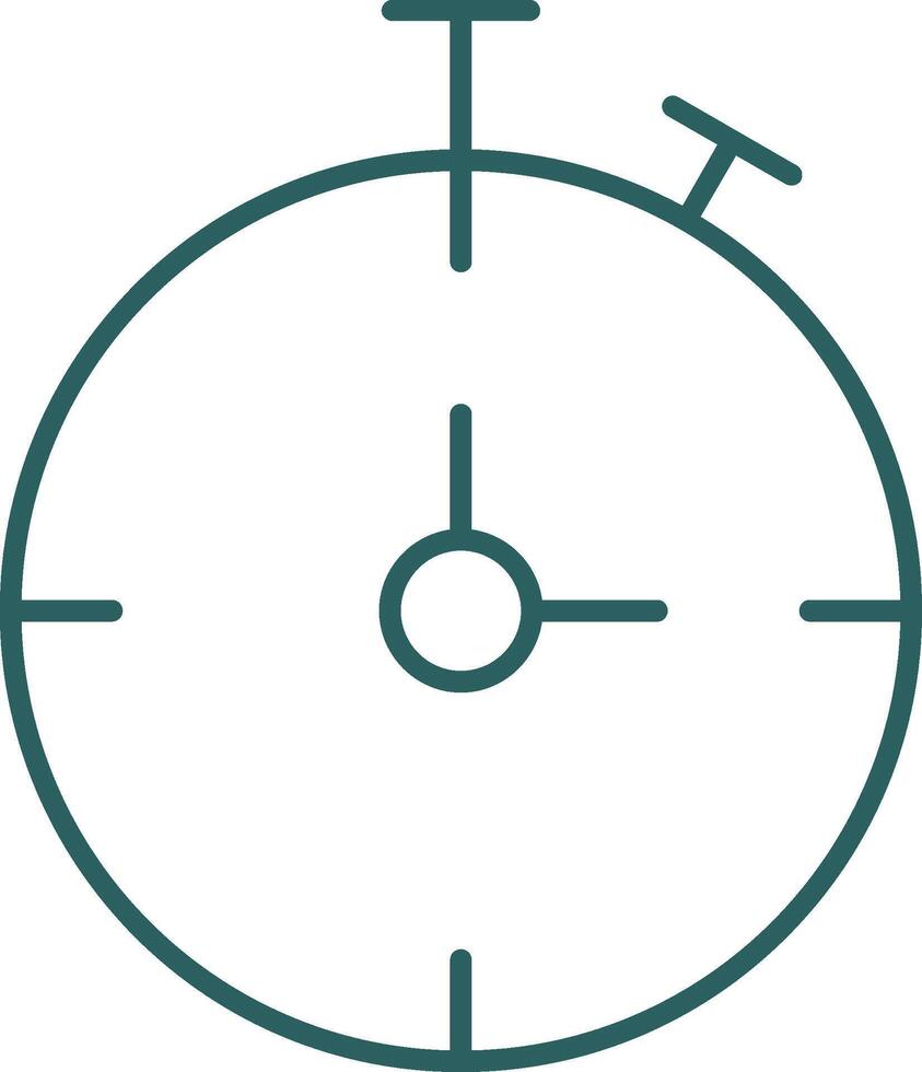 Chronometer Line Gradient Round Corner Icon vector