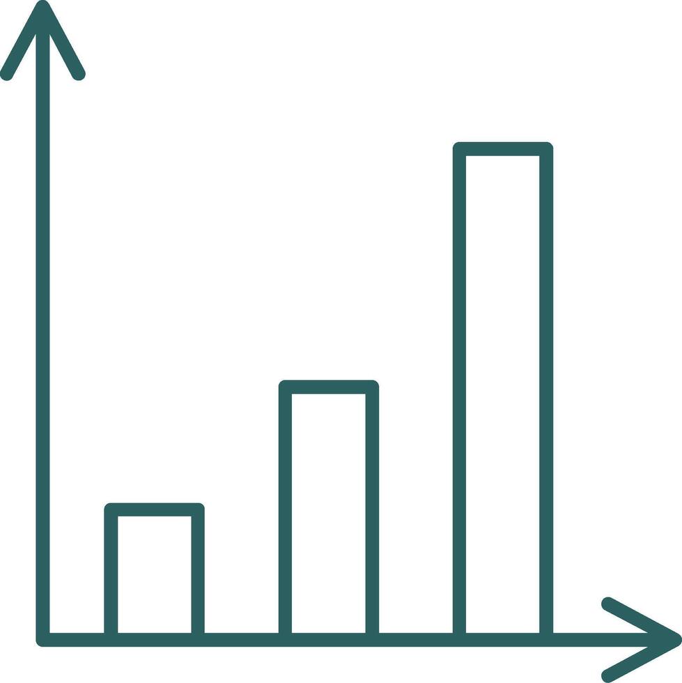 Growth Line Gradient Round Corner Icon vector
