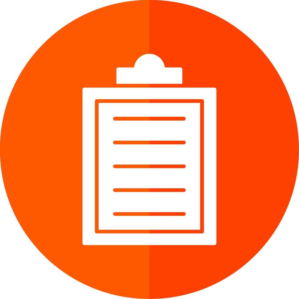 Clipboard Glyph Red Circle Icon vector