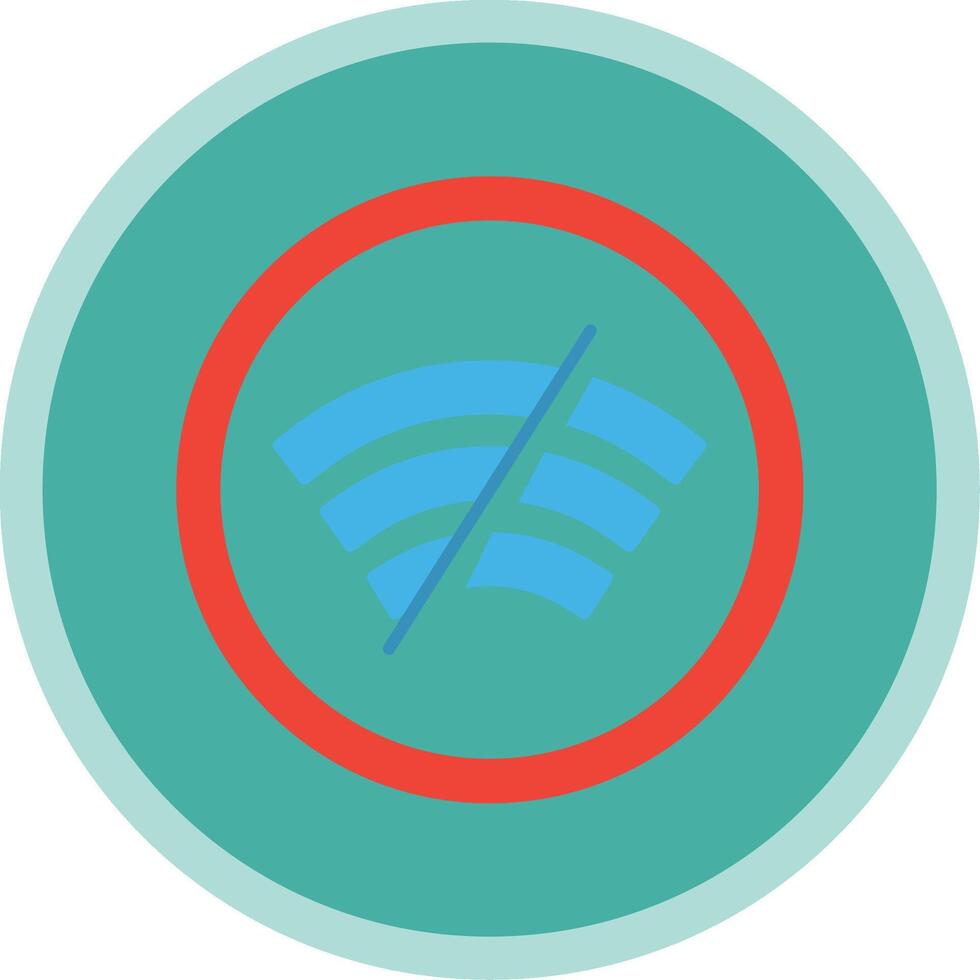 Disconnected Flat Multi Circle Icon vector