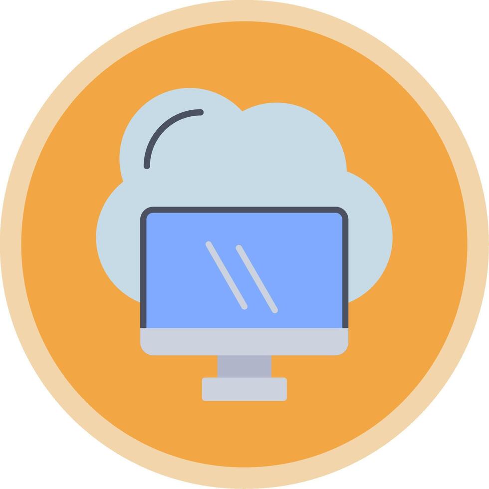 Computing Flat Multi Circle Icon vector