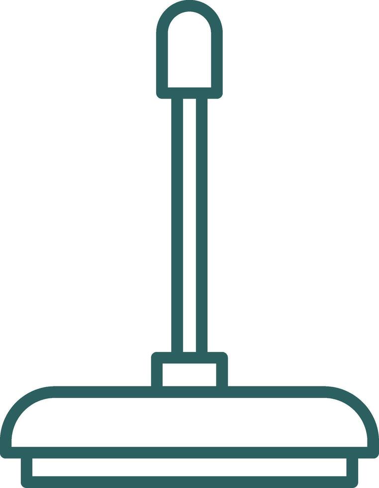 Floor Wiper Line Gradient Round Corner Icon vector