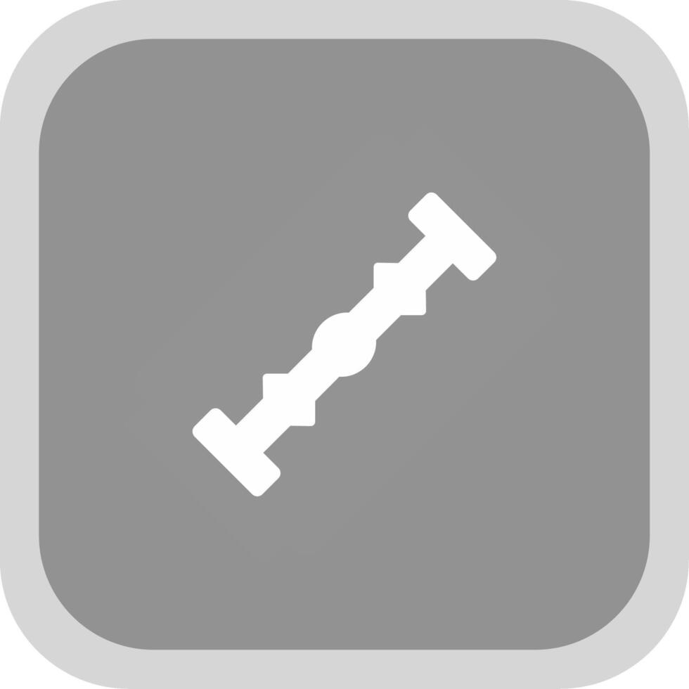 Shaving Blade Flat Round Corner Icon vector