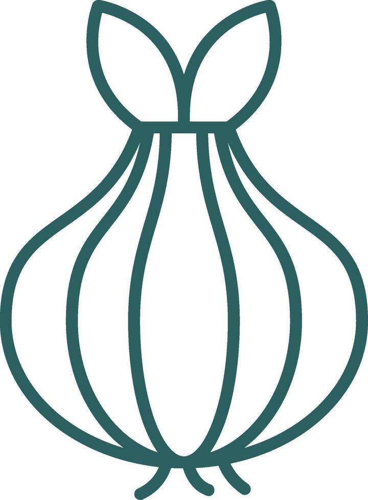Onion Line Gradient Round Corner Icon vector