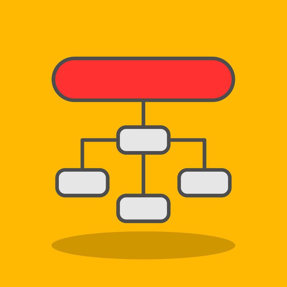 Hierarchical Structure Filled Shadow Icon vector