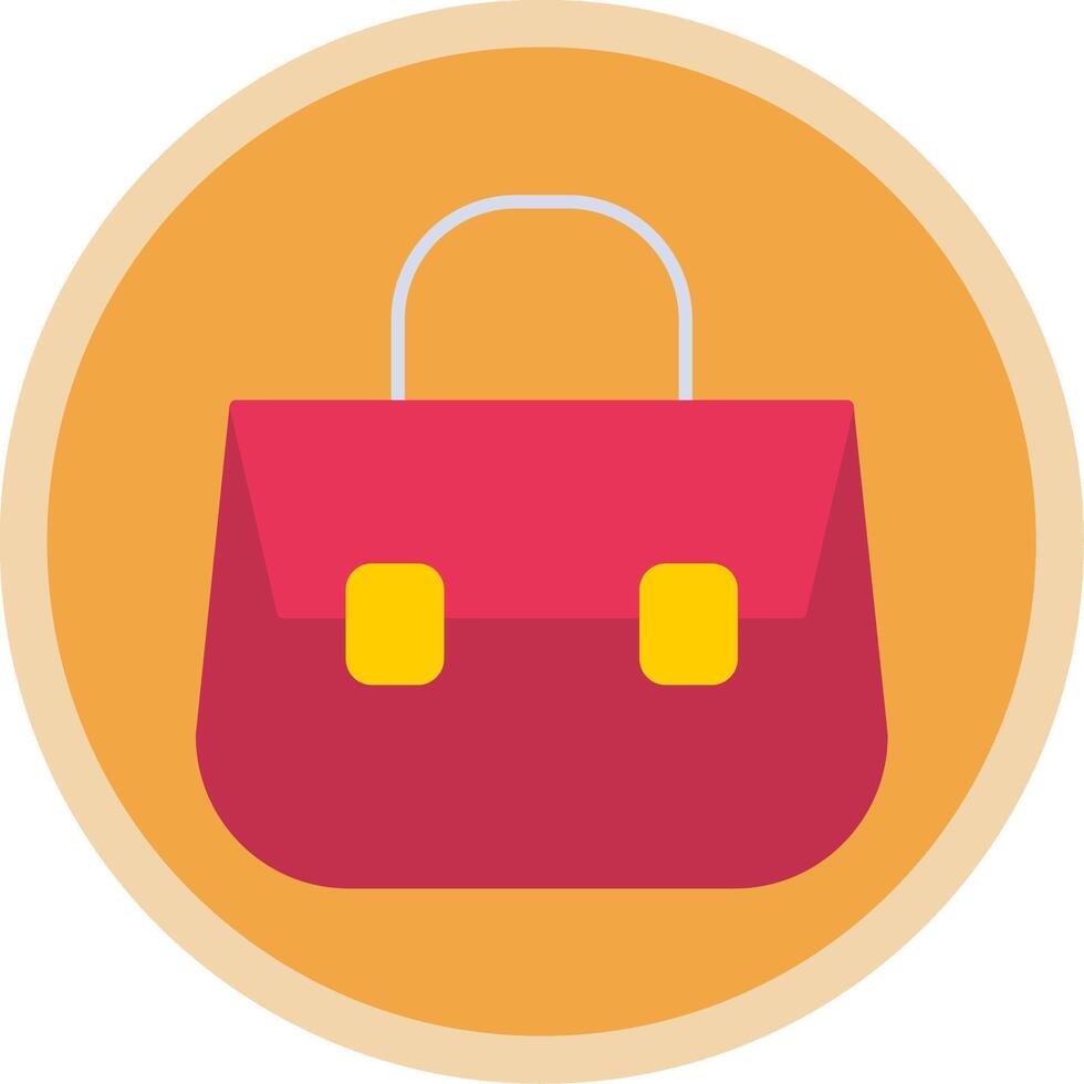 Shoulder Bag Flat Multi Circle Icon vector