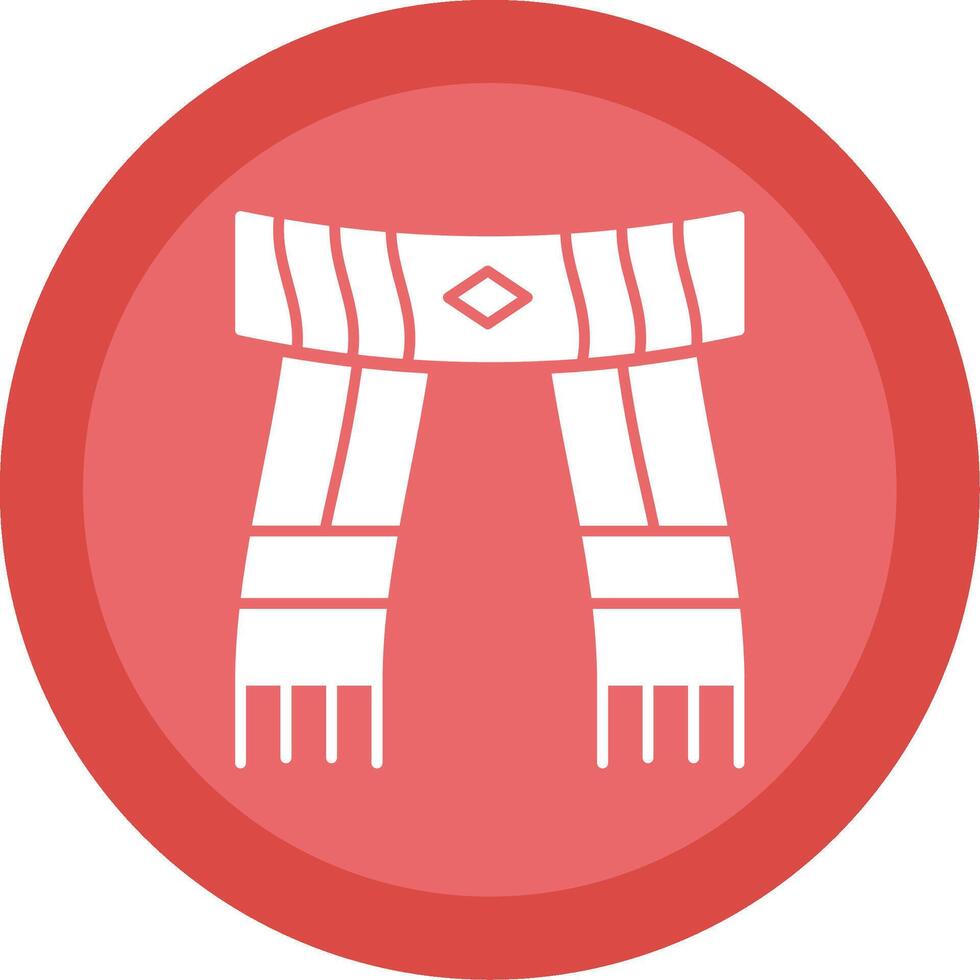 Scarf Glyph Multi Circle Icon vector