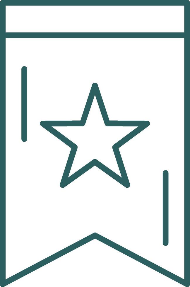 Book Marked Line Gradient Round Corner Icon vector