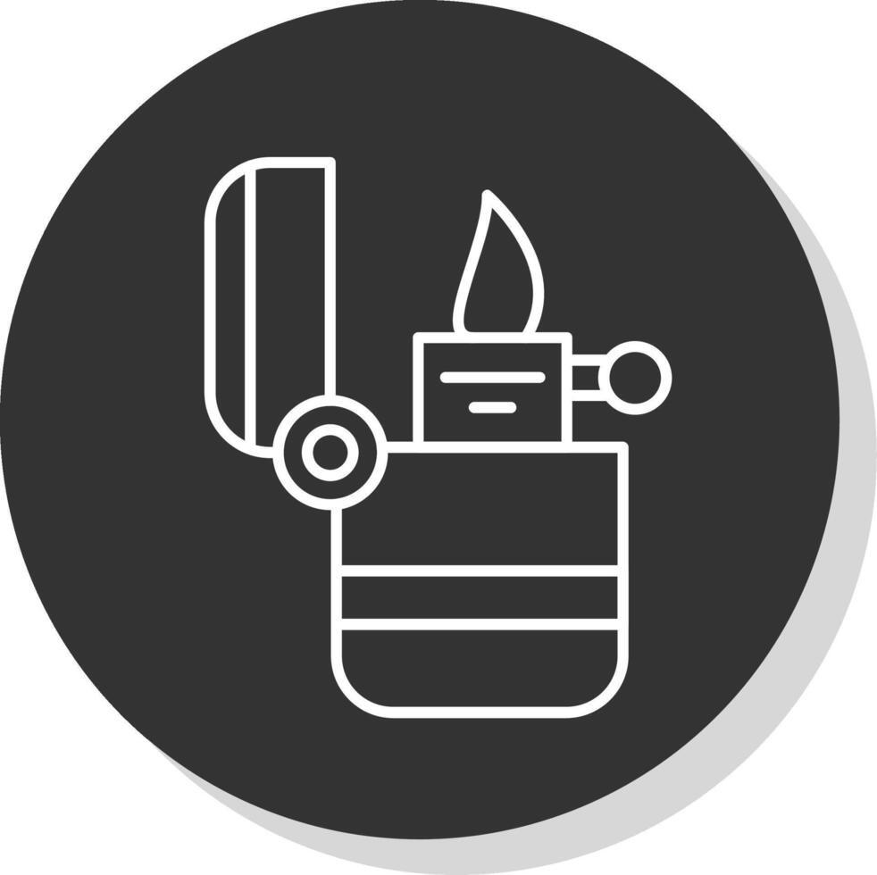 Lighter Line Grey Circle Icon vector