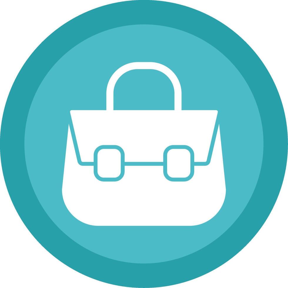 Shoulder Bag Glyph Multi Circle Icon vector