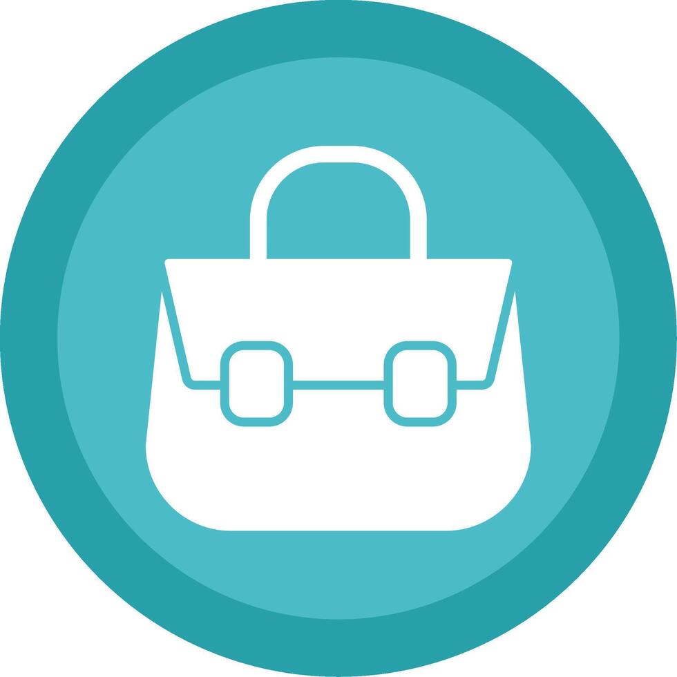 Shoulder Bag Glyph Multi Circle Icon vector