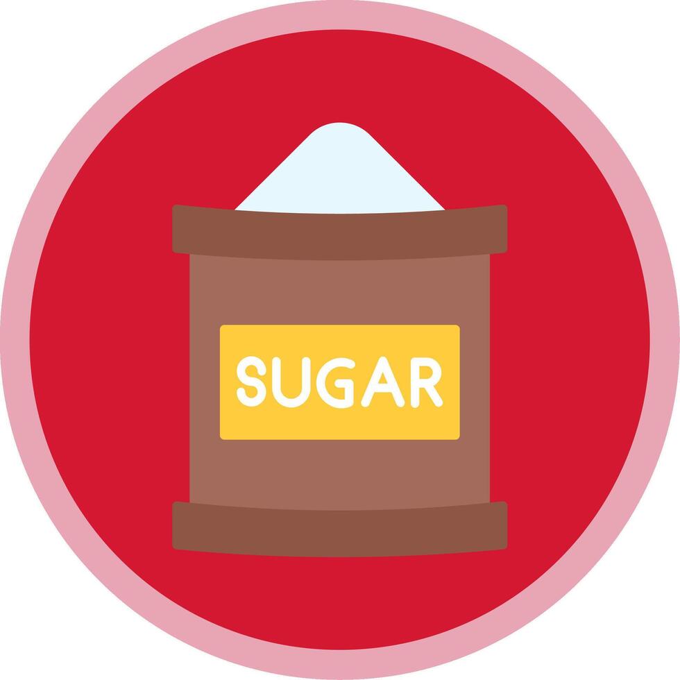 Sugar Bag Flat Multi Circle Icon vector