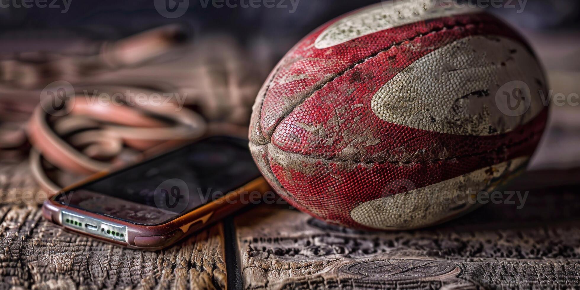 ai generado cerca arriba ver de dólar billetes en béisbol guante cerca juguete fútbol pelota, ordenador portátil y baloncesto pelota aislado en blanco, Deportes apuesta concepto foto