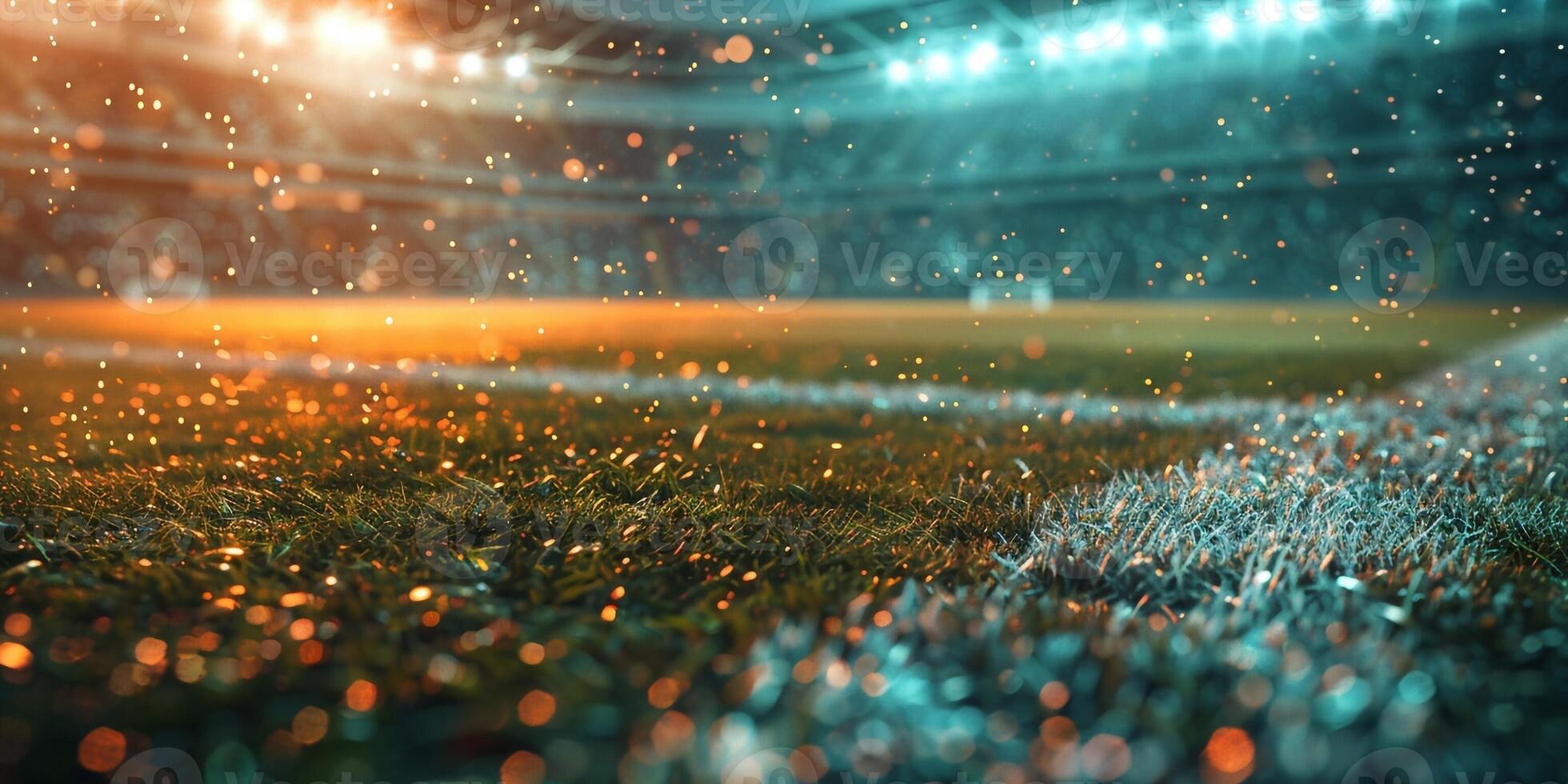 AI Generated On the stadium. abstract football or soccer backgrounds photo