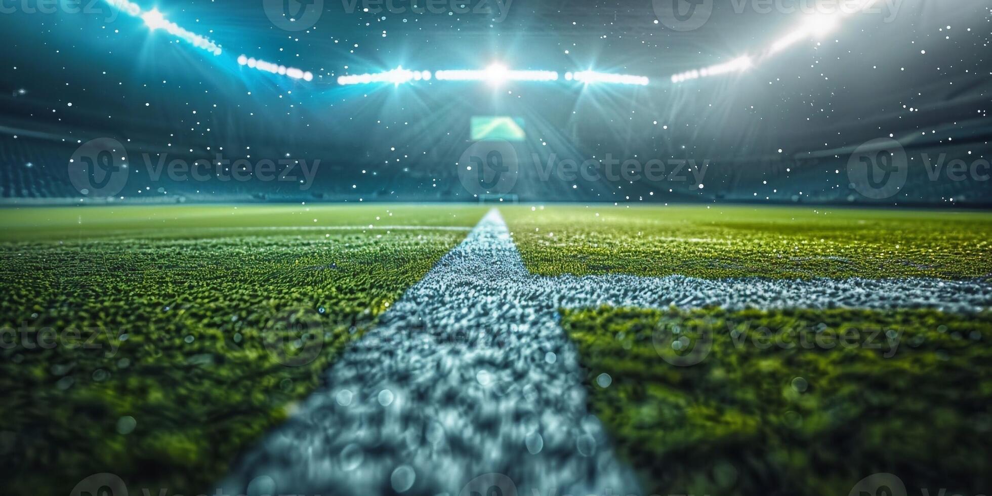 AI Generated On the stadium. abstract football or soccer backgrounds photo