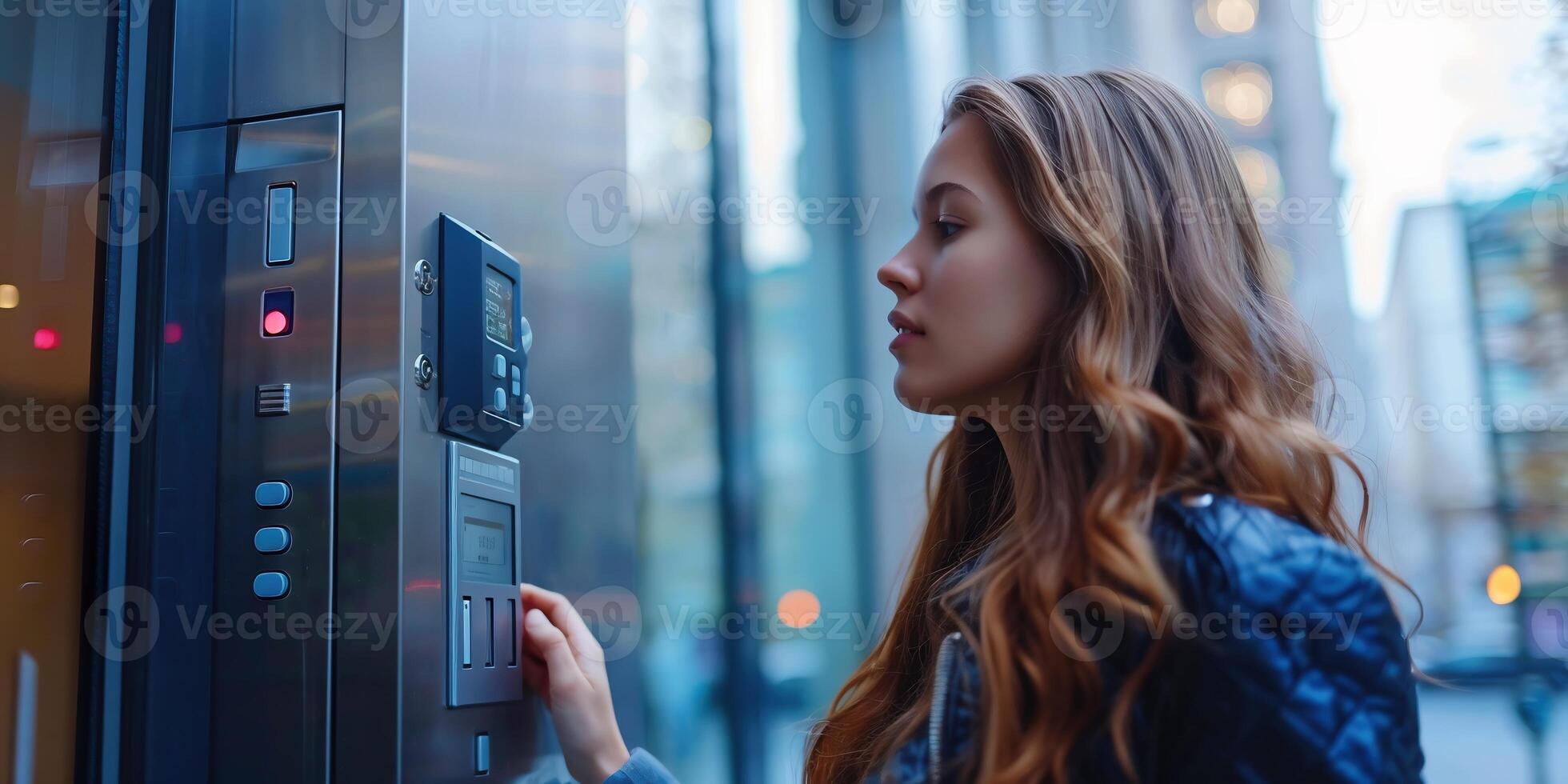 ai generado ingresando contraseñas en un electrónico puerta bloquear foto