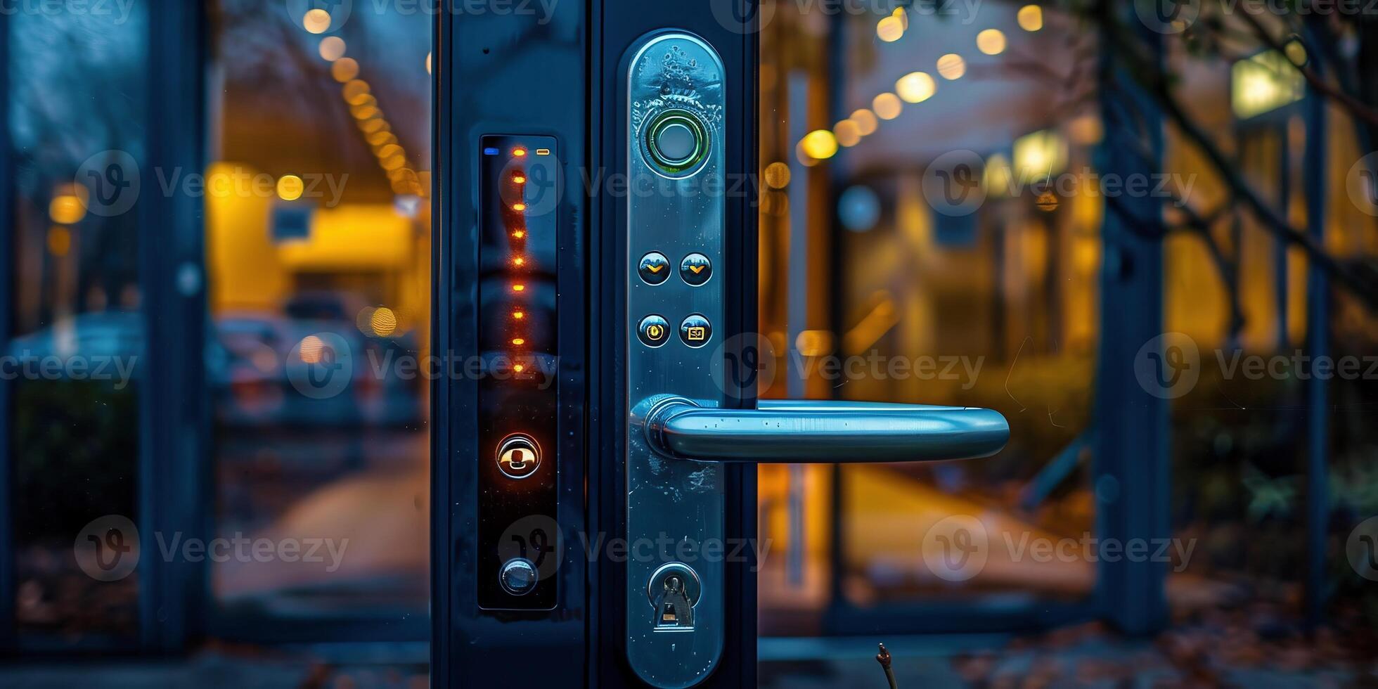 AI Generated inputing passwords on an electronic door lock photo