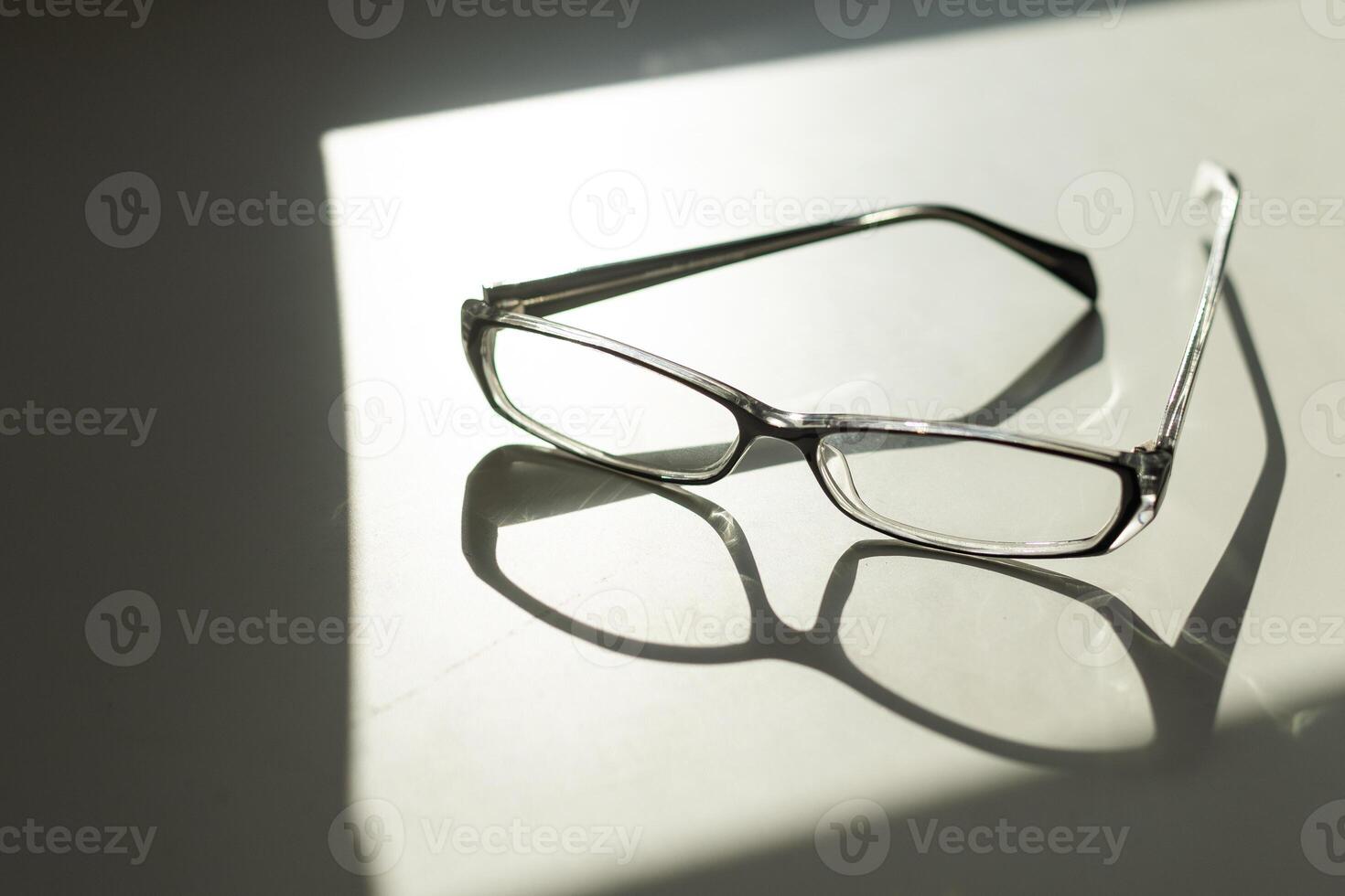 Black Glasses isolated on white backgound. photo