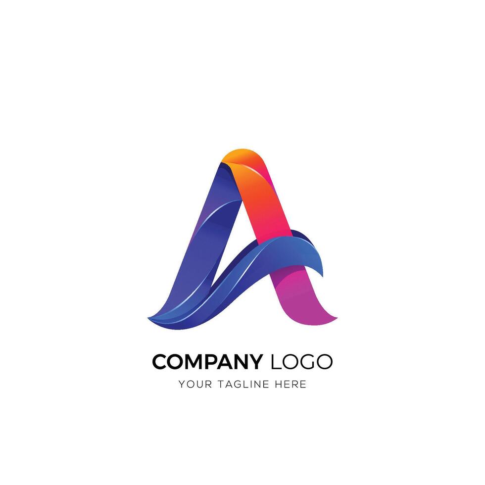 Letter A logo template vector