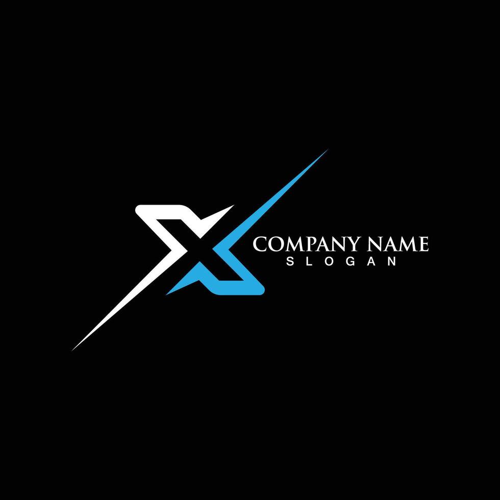 Letter X Logo Design template. Monogram Logotype concept icon. vector